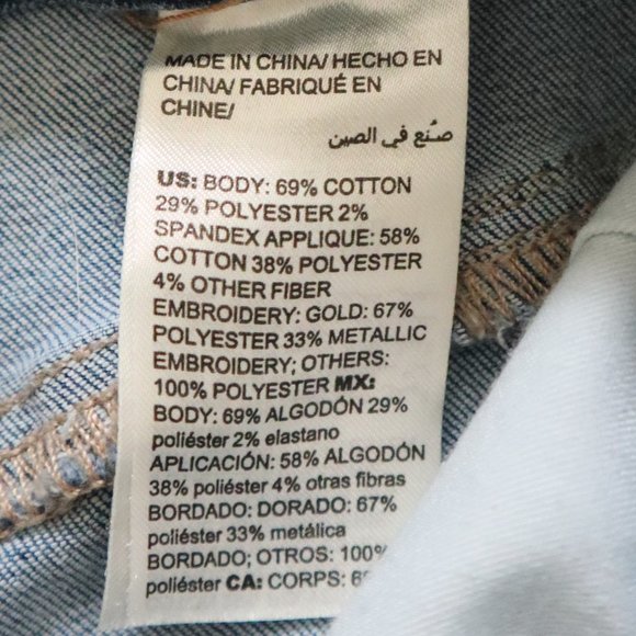 CHICO'S Embellished-Hem Girlfriend Crop Jeans 4 - Picture 8 of 13